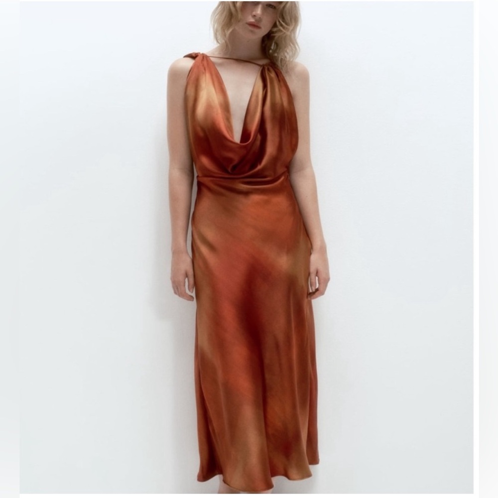 Zara Satin dress NWT